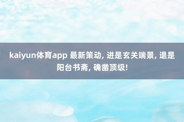 kaiyun体育app 最新策动， 进是玄关端景，<a href=