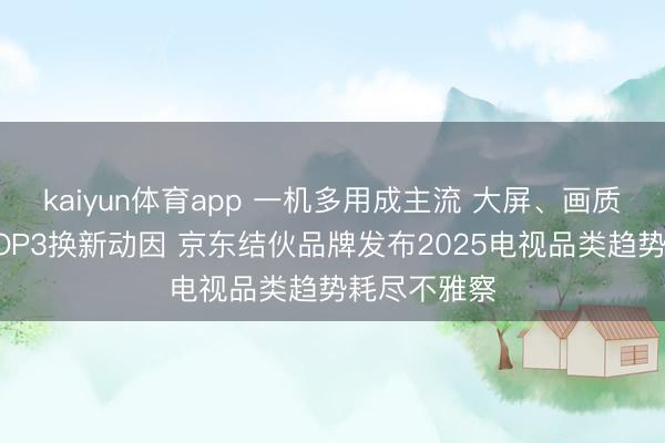 kaiyun体育app 一机多用成主流 大屏、画质、国补成TOP3换新动因 京东结伙品牌发布2025电视品类趋势耗尽不雅察